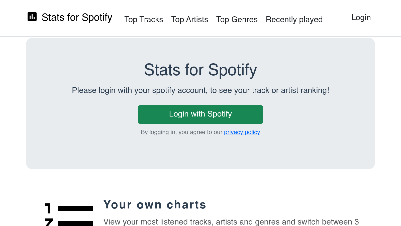 Stats for Spotify preview